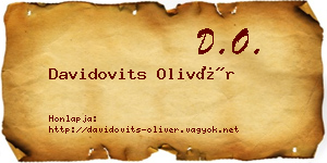 Davidovits Olivér névjegykártya